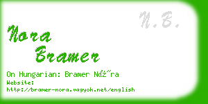 nora bramer business card